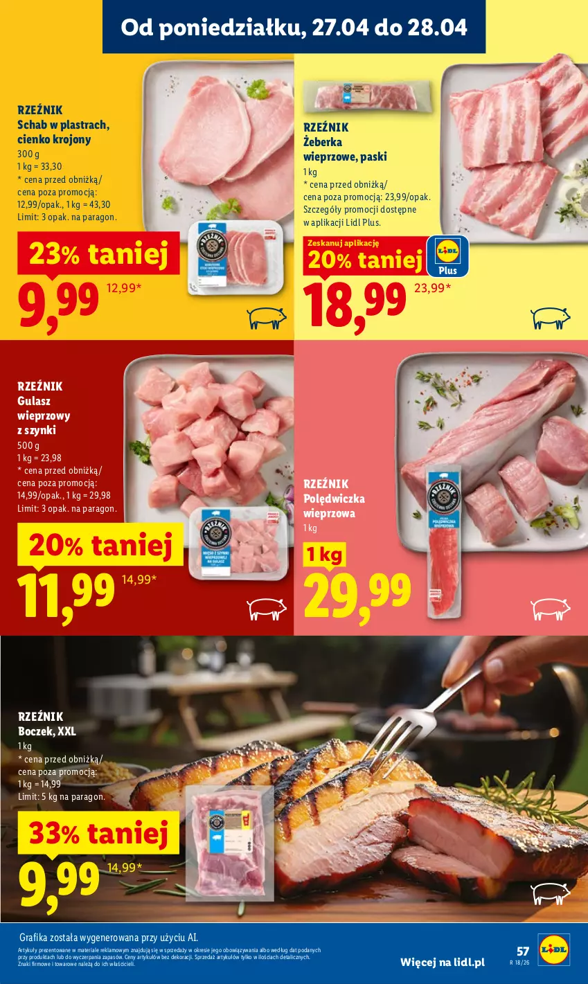 Gazetka promocyjna Lidl - Gazetka ważna od 27.04 do 28.04 - ważna 27.04 do 28.04.2026 - strona 57 - produkty: Boczek, Gra, Grafika, Polędwiczka wieprzowa
