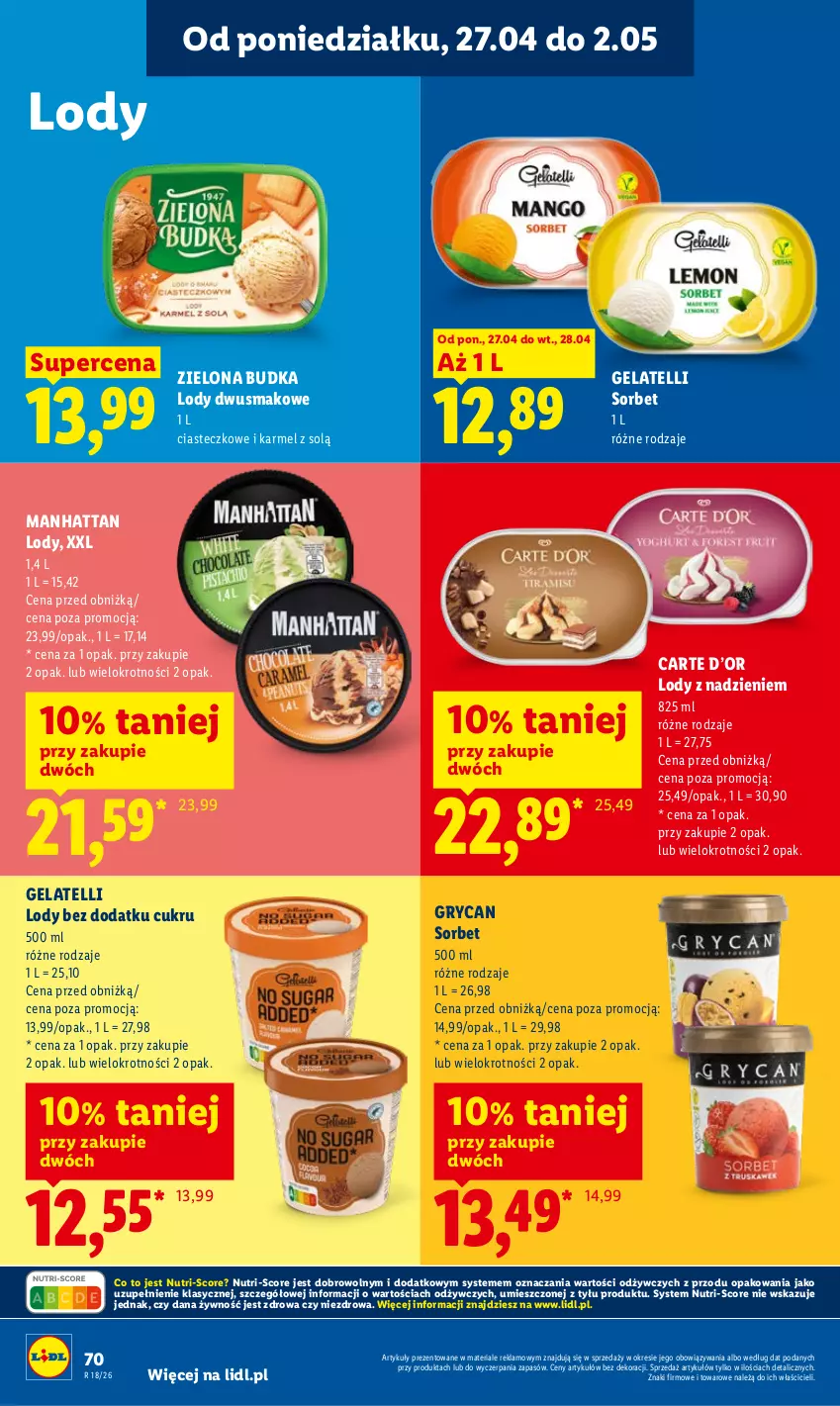 Gazetka promocyjna Lidl - Gazetka ważna od 27.04 do 28.04 - ważna 27.04 do 28.04.2026 - strona 70 - produkty: Gry, Lody, Zielona Budka