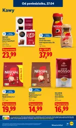 Gazetka promocyjna Lidl - Gazetka ważna od 27.04 do 28.04 - Gazetka - ważna od 28.04 do 28.04.2026 - strona 79 - produkty: Nescafé, Kawa rozpuszczalna, Bell, Kawa mielona, Kawa, Dolce Gusto, Bella, Napój