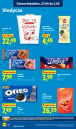 Gazetka promocyjna Lidl - Gazetka ważna od 27.04 do 28.04 - Gazetka - ważna od 28.04 do 28.04.2026 - strona 84 - produkty: Gin, Lindor, Raffaello, Czekolada, Delicje, Oreo, Lindt, Fa