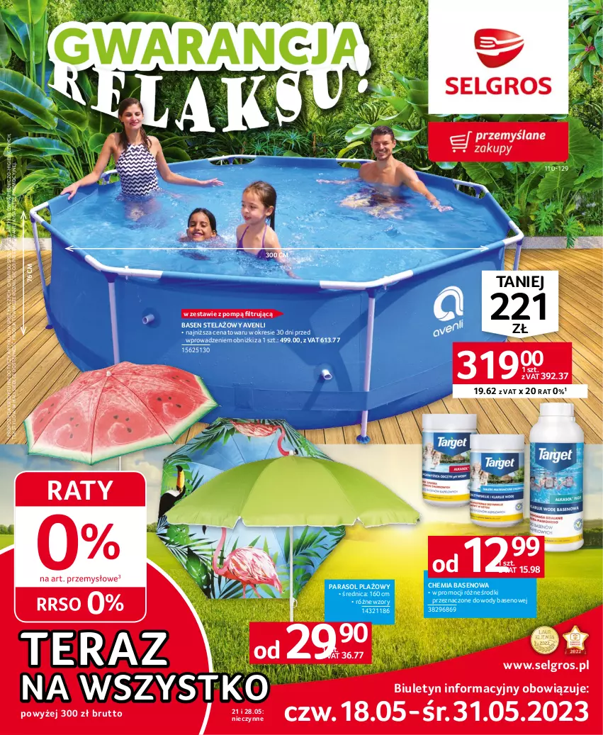 Gazetka promocyjna Selgros - Katalog Ogród - Basen - ważna 18.05 do 31.05.2023 - strona 1 - produkty: LG, Papier, Parasol, Tera