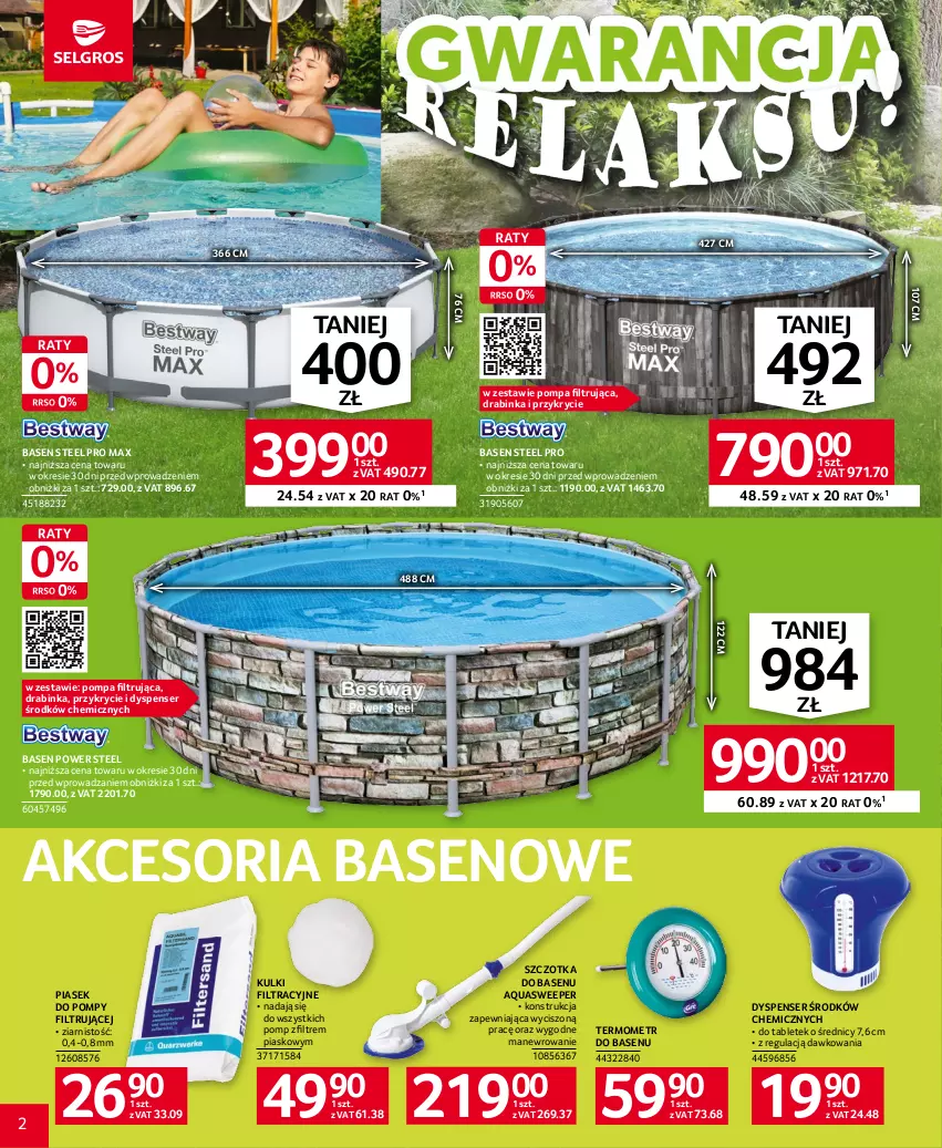 Gazetka promocyjna Selgros - Katalog Ogród - Basen - ważna 18.05 do 31.05.2023 - strona 2 - produkty: Anew, Inka, Ser, Szczotka, Tablet, Termometr