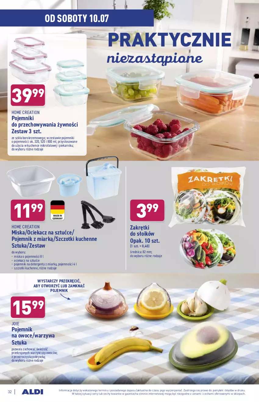 Gazetka promocyjna Aldi - ważna 05.07 do 10.07.2021 - strona 32 - produkty: Fa, Miska, Ociekacz, Ociekacz na sztućce, Owoce, Piekarnik, Pojemnik, Warzywa