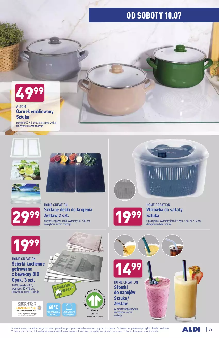 Gazetka promocyjna Aldi - ważna 05.07 do 10.07.2021 - strona 33 - produkty: Garnek, Sałat, Słomki do napojów, Wełna