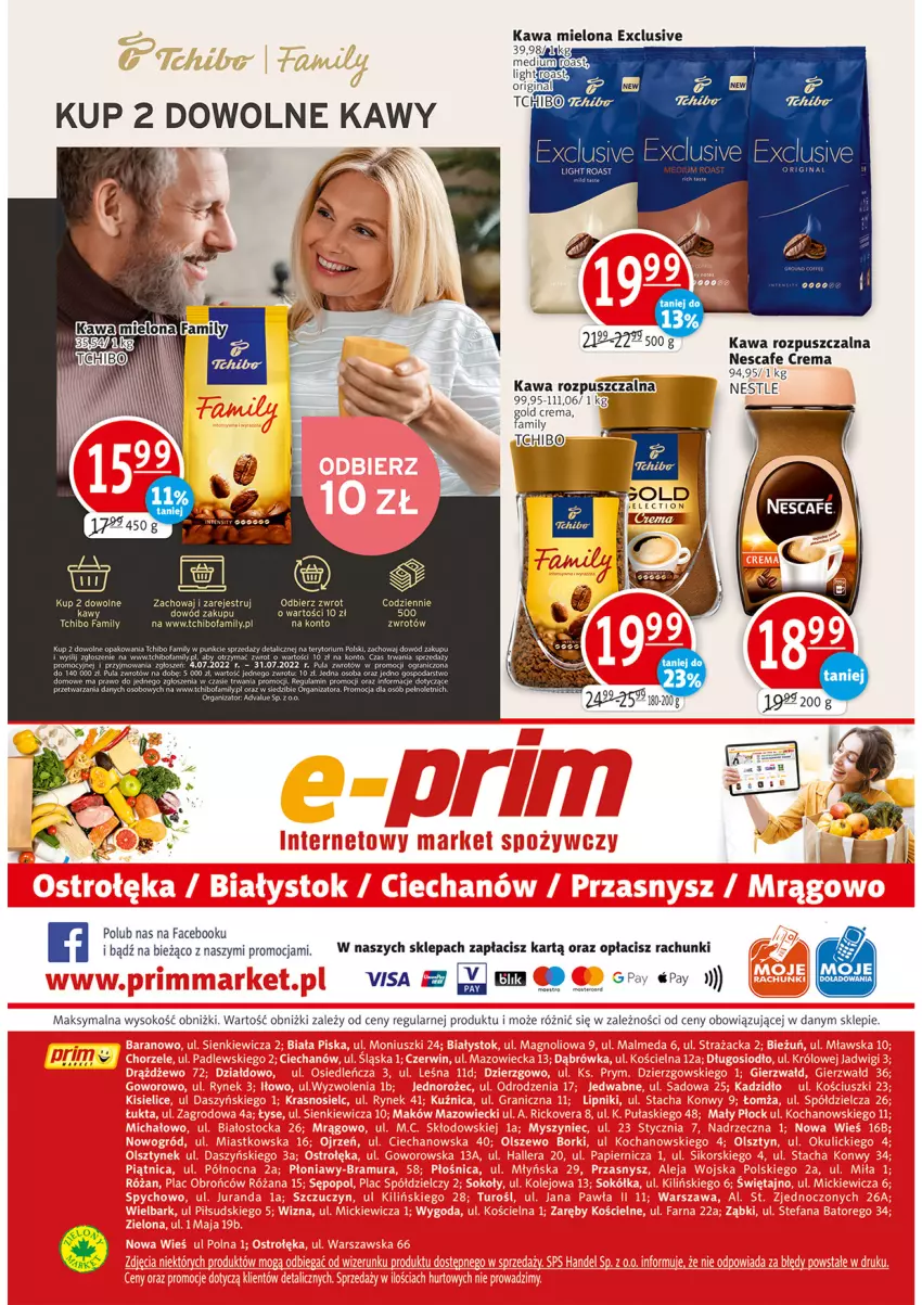 Gazetka promocyjna Prim Market - ważna 14.07 do 20.07.2022 - strona 16 - produkty: Fa, Gra, Kawa, Kawa mielona, Kawa rozpuszczalna, Sok, Tchibo, Tchibo Family