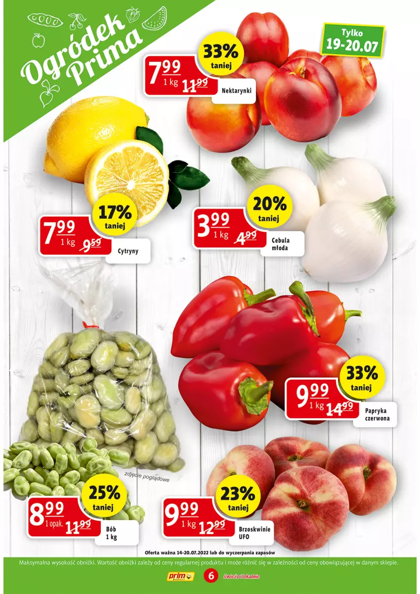 Gazetka promocyjna Prim Market - ważna 14.07 do 20.07.2022 - strona 6 - produkty: Brzoskwinie, Papryka, Sok