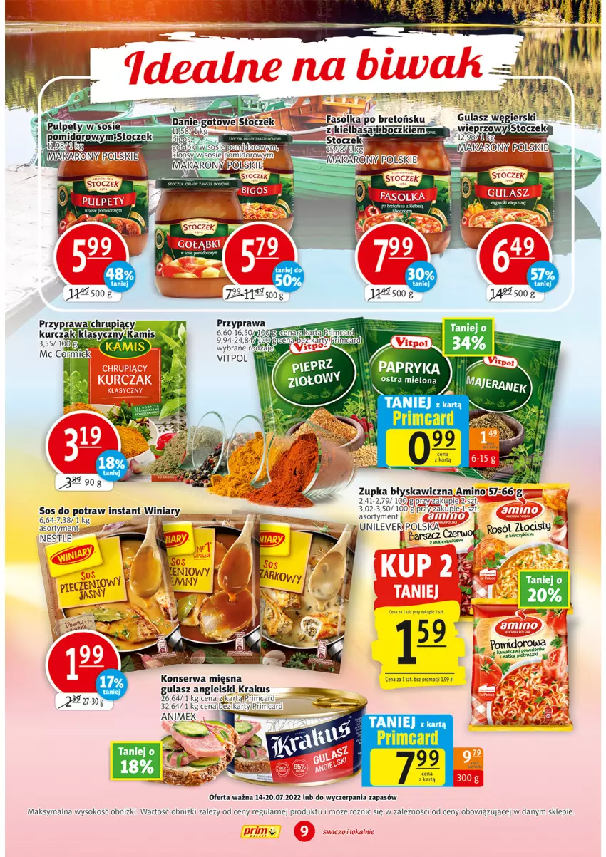 Gazetka promocyjna Prim Market - ważna 14.07 do 20.07.2022 - strona 9 - produkty: Fa, Krakus, Pulpety, Ser, Sok, Sól, Sos