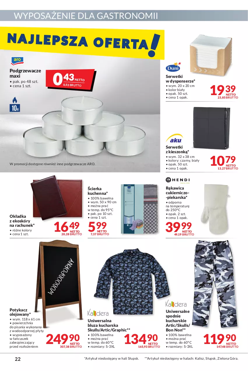 Gazetka promocyjna Makro - [Oferta promocyjna] Artykuły spożywcze i przemysłowe - ważna 08.03 do 21.03.2022 - strona 22 - produkty: Bluza, Cukier, Gra, Olej, Piec, Podgrzewacze, Por, Ser, Serwetki, Spodnie, Wełna