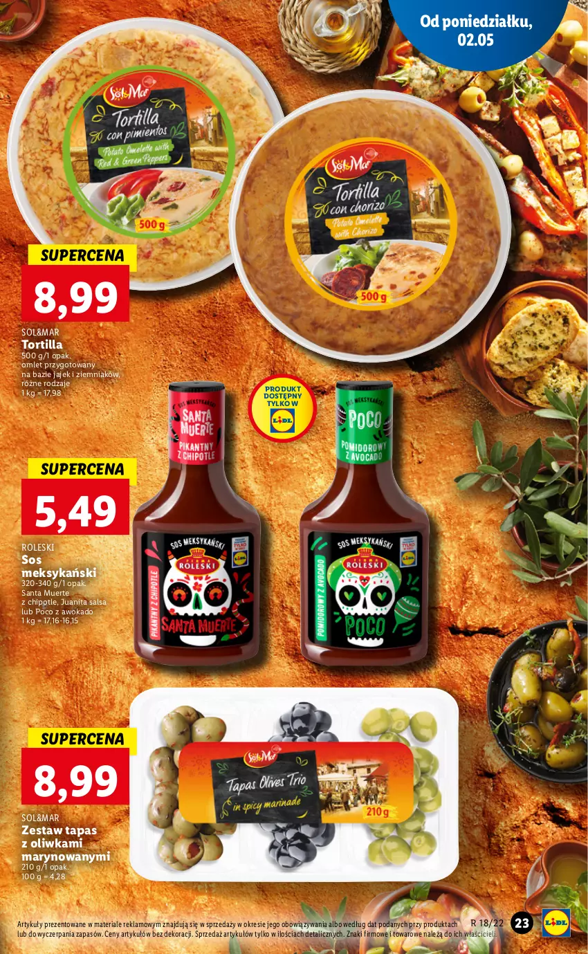 Gazetka promocyjna Lidl - GAZETKA - ważna 02.05 do 05.05.2022 - strona 23 - produkty: Salsa, Sos, Tortilla