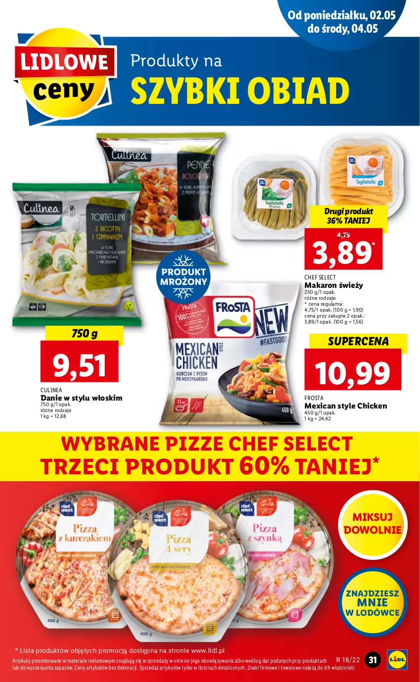 Gazetka promocyjna Lidl - GAZETKA - ważna 02.05 do 05.05.2022 - strona 31 - produkty: Frosta, Makaron