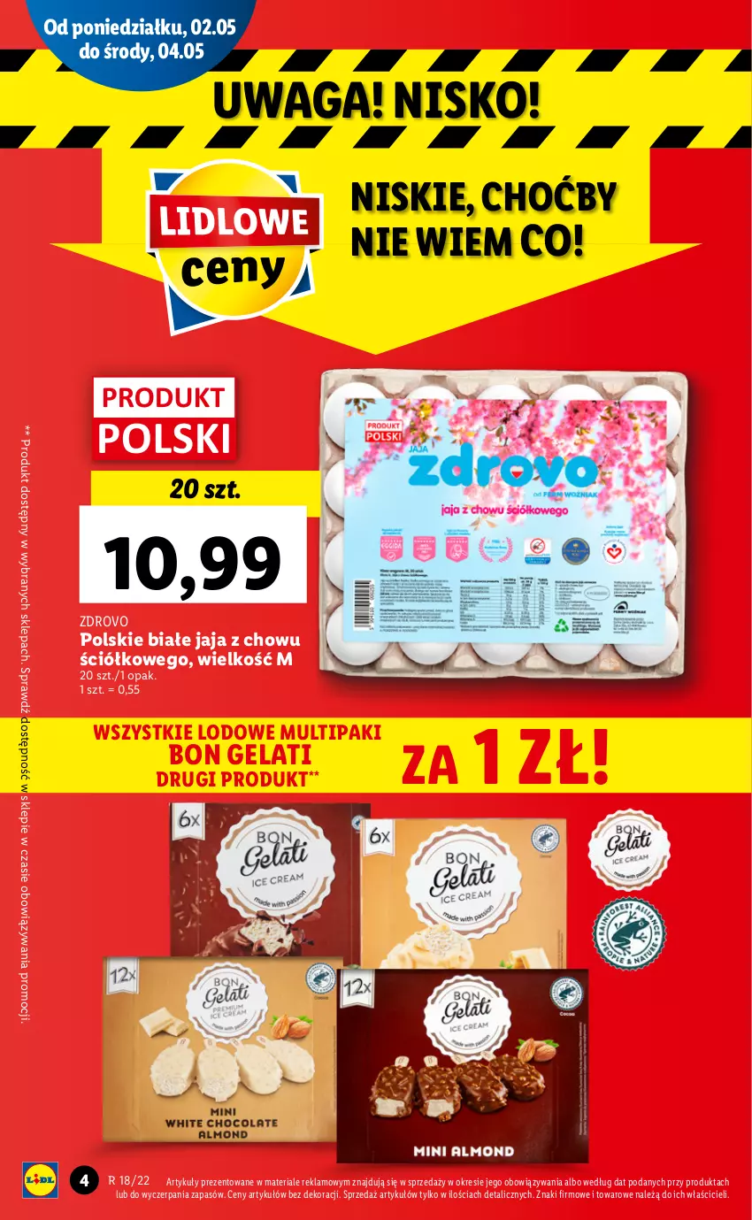 Gazetka promocyjna Lidl - GAZETKA - ważna 02.05 do 05.05.2022 - strona 4 - produkty: Jaja, Waga