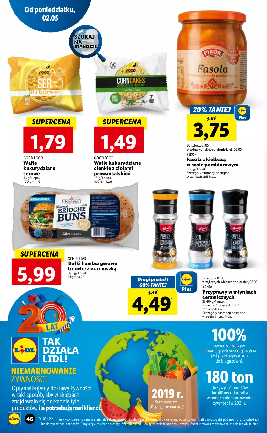 Gazetka promocyjna Lidl - GAZETKA - ważna 02.05 do 05.05.2022 - strona 46 - produkty: Burger, Fa, Fasola, Gra, Hamburger, PIKOK, Przyprawy, Przyprawy w młynkach, Rama, Rolnik, Ser, Sos