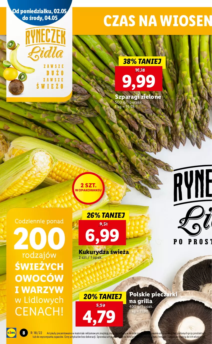 Gazetka promocyjna Lidl - GAZETKA - ważna 02.05 do 05.05.2022 - strona 8 - produkty: Grill, Kukurydza, Piec