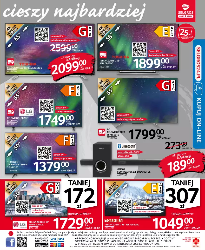 Gazetka promocyjna Selgros - Oferta przemysłowa - ważna 20.01 do 02.02.2022 - strona 3 - produkty: Android TV, Gra, LG, Smart tv, Sok, Soundbar, Subwoofer, Telewizor, Thomson