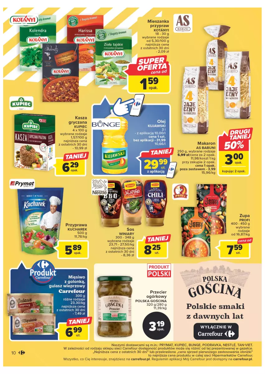 Gazetka promocyjna Carrefour - Gazetka Carrefour - ważna 07.02 do 18.02.2023 - strona 12 - produkty: Babuni, Fa, Gry, Kasza, Kosz, Kucharek, Kupiec, Makaron, Olej, Piec, Podravka, Prymat, Sos, Winiary, Zupa