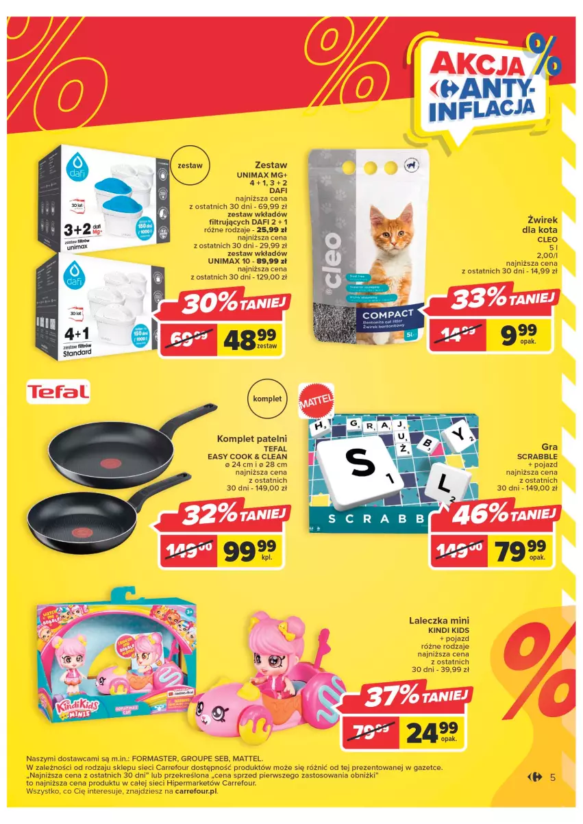 Gazetka promocyjna Carrefour - Gazetka Carrefour - ważna 07.02 do 18.02.2023 - strona 5 - produkty: Fa, Gra, Mattel, Pojazd, Scrabble, Tefal