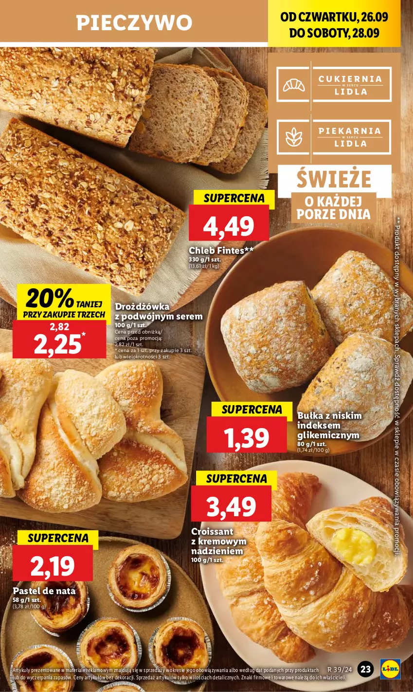 Gazetka promocyjna Lidl - GAZETKA - ważna 26.09 do 28.09.2024 - strona 27 - produkty: Bułka, Chleb, Croissant, Piec, Pieczywo, Por, Ser