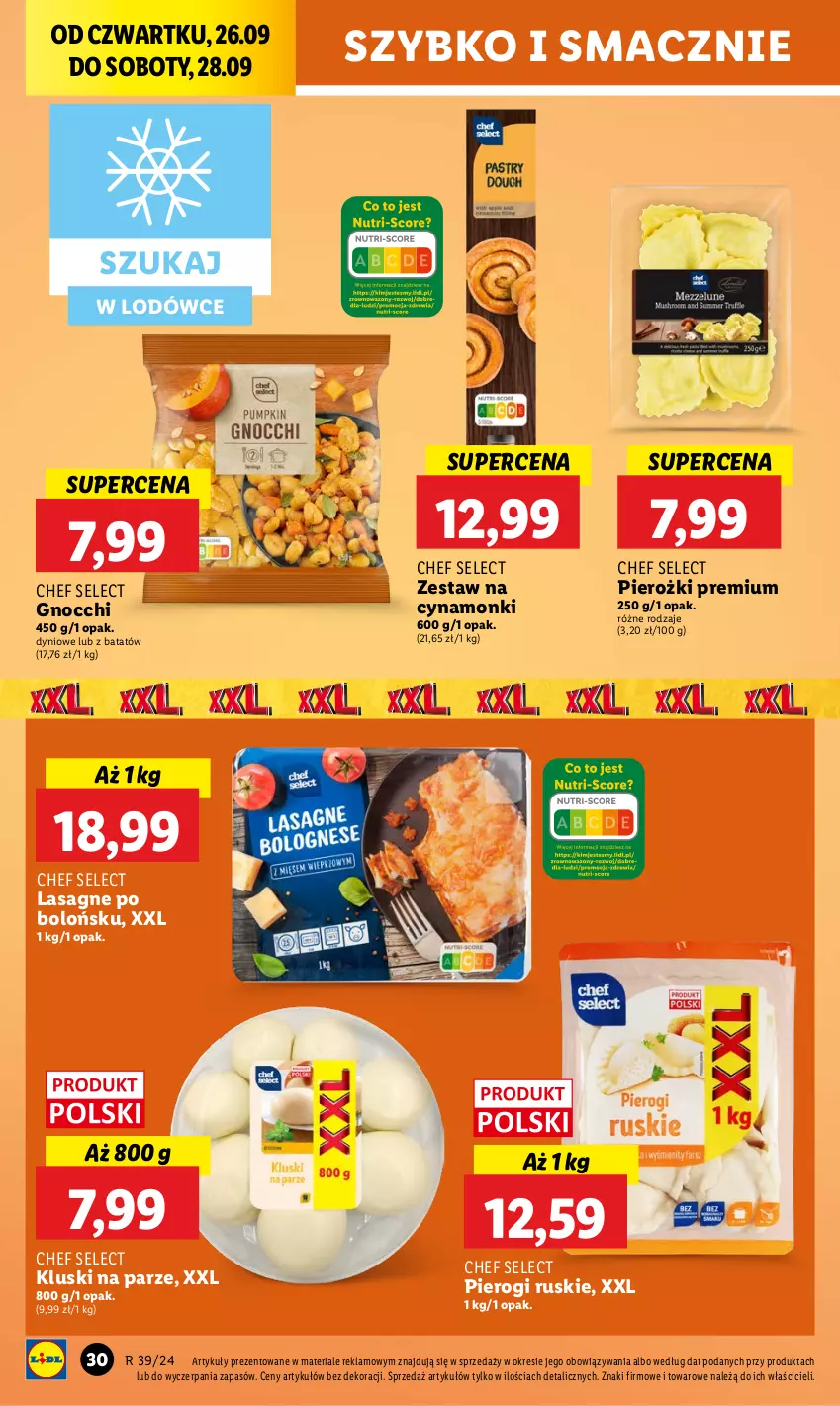 Gazetka promocyjna Lidl - GAZETKA - ważna 26.09 do 28.09.2024 - strona 36 - produkty: Gnocchi, Kluski na parze, Lasagne, Pierogi