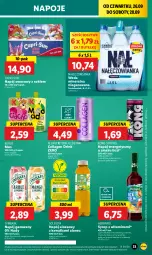 Gazetka promocyjna Lidl - GAZETKA - Gazetka - ważna od 28.09 do 28.09.2024 - strona 39 - produkty: Nałęczowianka, Sok, Mus, Gra, Napój energetyczny, Kawa, Napoje, Napój gazowany, Tymbark, Syrop, Limonka, Woda mineralna, Kubuś, Arbuz, Woda, Herbata, Mango, Napój, Herbapol, Liczi