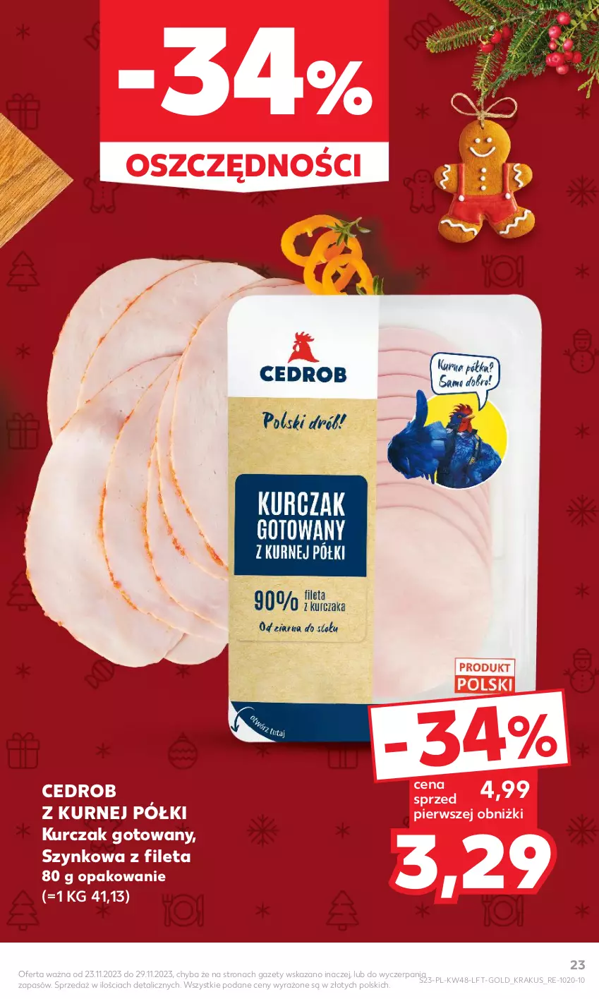 Gazetka promocyjna Kaufland - Gazetka tygodnia - ważna 30.11 do 06.12.2023 - strona 23 - produkty: Krakus, Kurczak, Kurczak gotowany