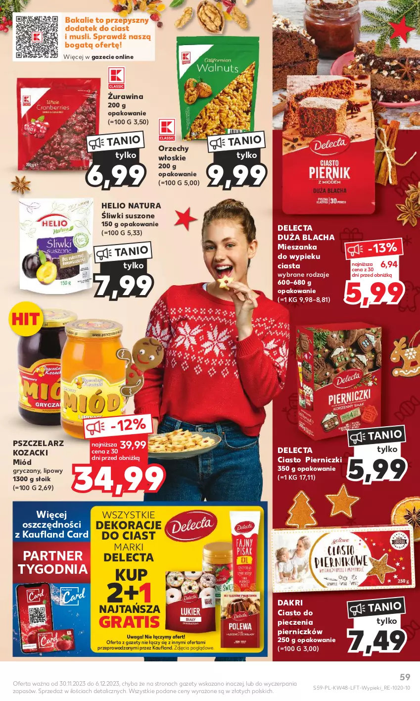 Gazetka promocyjna Kaufland - Gazetka tygodnia - ważna 30.11 do 06.12.2023 - strona 59 - produkty: Delecta, Gra, Gry, Helio, Miód, Mus, Orzechy włoskie, Piec, Waga