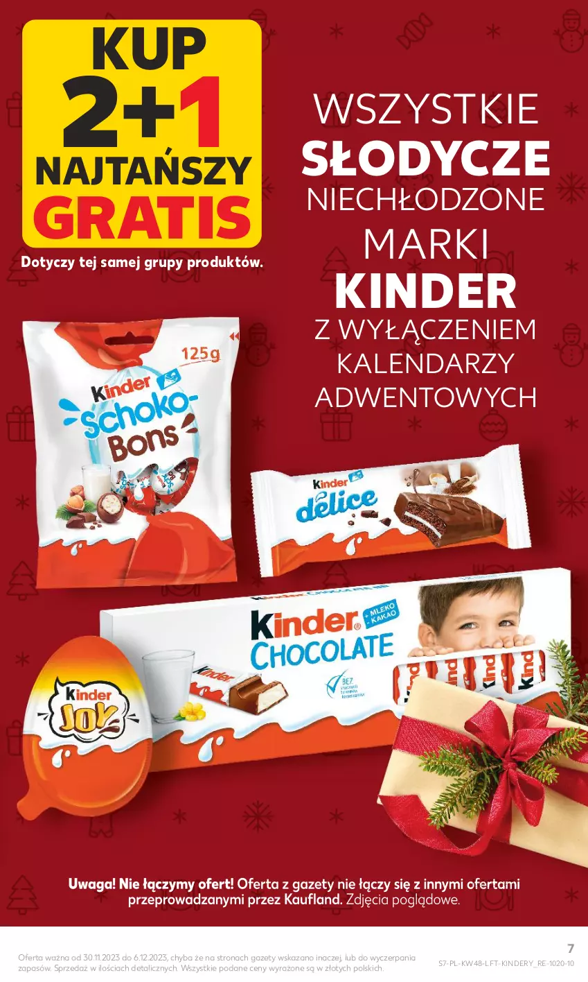 Gazetka promocyjna Kaufland - Gazetka tygodnia - ważna 30.11 do 06.12.2023 - strona 7 - produkty: Gra, Kalendarz, Kinder, Waga