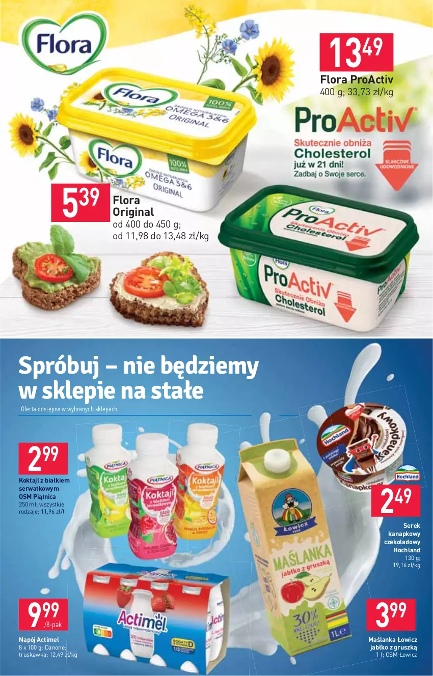 Gazetka promocyjna Stokrotka - Supermarket - ważna 01.07 do 07.07.2021 - strona 3 - produkty: Actimel, Danone, Flora, Gin, Hochland, Napój, Piątnica, Ser, Serek, Serek kanapkowy