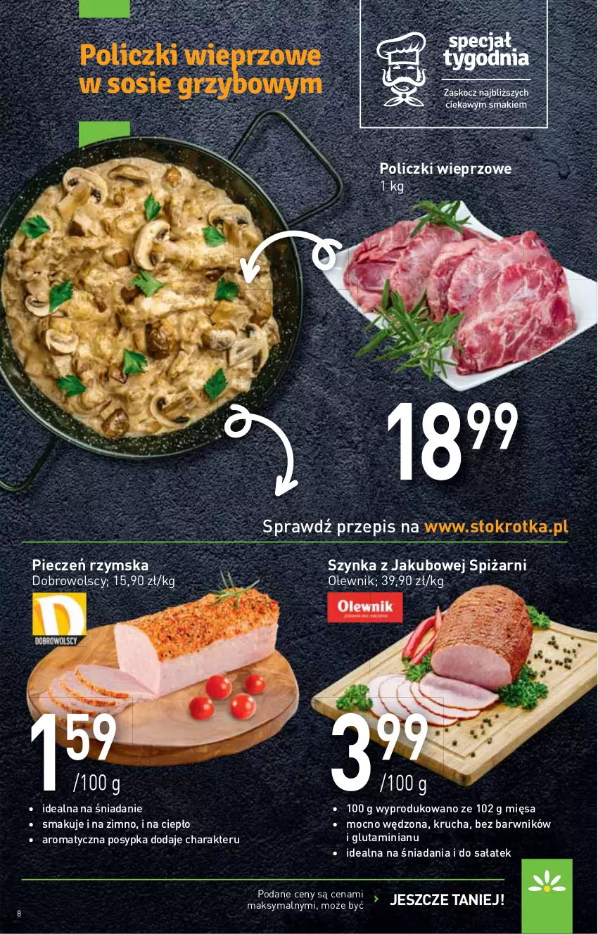 Gazetka promocyjna Stokrotka - Supermarket - ważna 01.07 do 07.07.2021 - strona 8 - produkty: Olewnik, Piec, Pieczeń rzymska, Sałat, Sos, Szynka