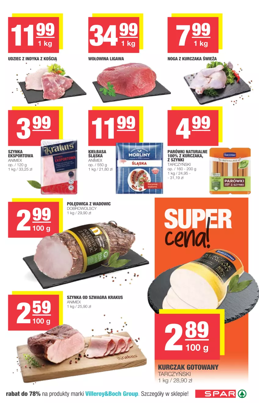 Gazetka promocyjna Spar - Eurospar - ważna 21.07 do 27.07.2021 - strona 3 - produkty: Gra, Kiełbasa, Krakus, Kurczak, Kurczak gotowany, Morliny, Parówki, Polędwica, Por, Sport, Szynka, Tarczyński, Udziec z indyka, Wołowina