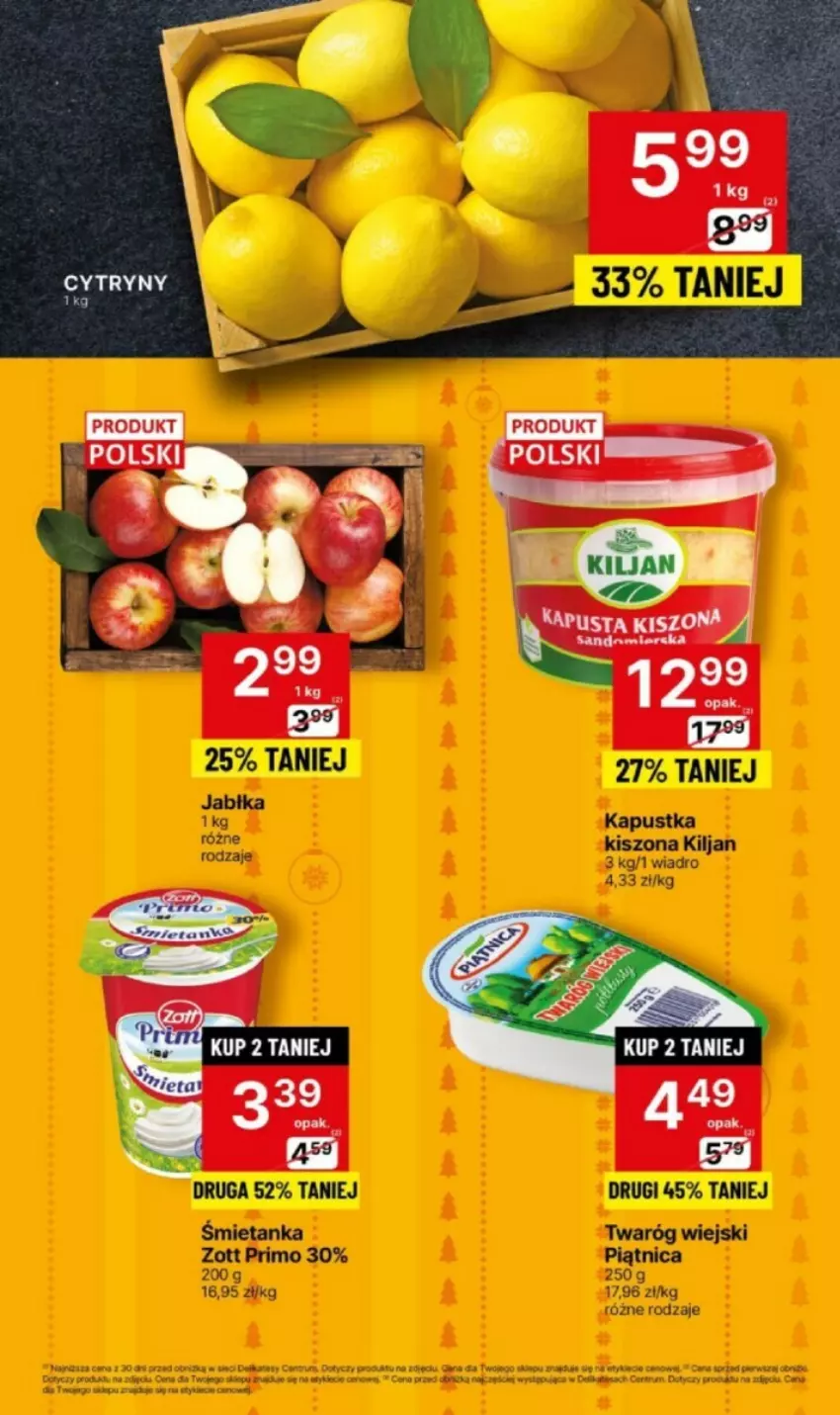 Gazetka promocyjna Delikatesy Centrum - ważna 04.12 do 06.12.2023 - strona 8 - produkty: Jabłka, Piątnica, Twaróg, Wiadro, Zott, Zott Primo