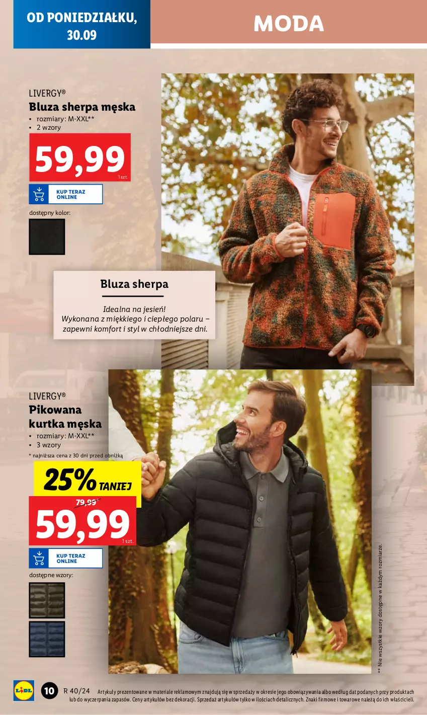 Gazetka promocyjna Lidl - GAZETKA - ważna 30.09 do 05.10.2024 - strona 12 - produkty: Bluza, Kurtka, Moda