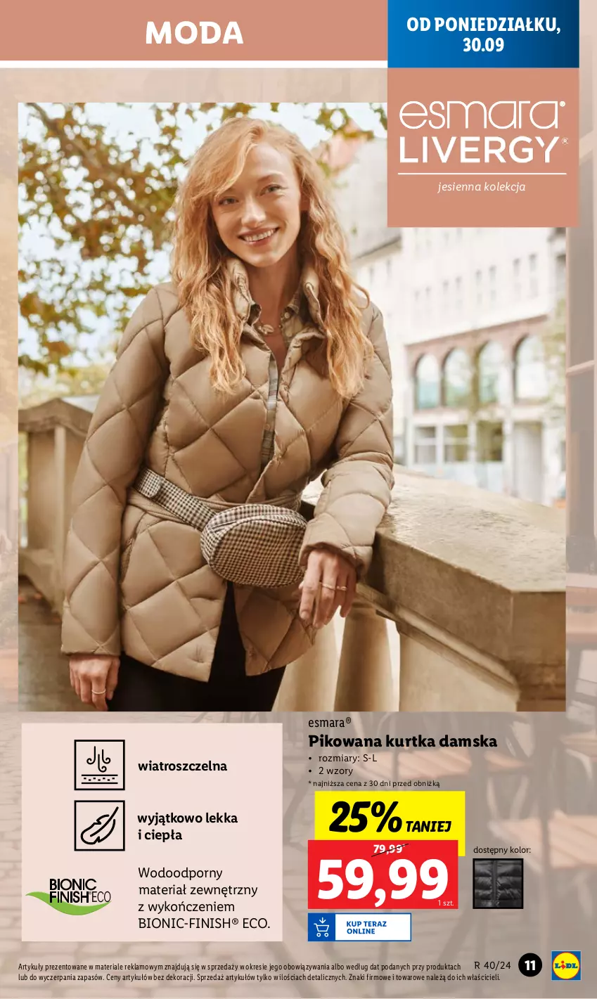 Gazetka promocyjna Lidl - GAZETKA - ważna 30.09 do 05.10.2024 - strona 13 - produkty: Finish, Kurtka, Moda, Por