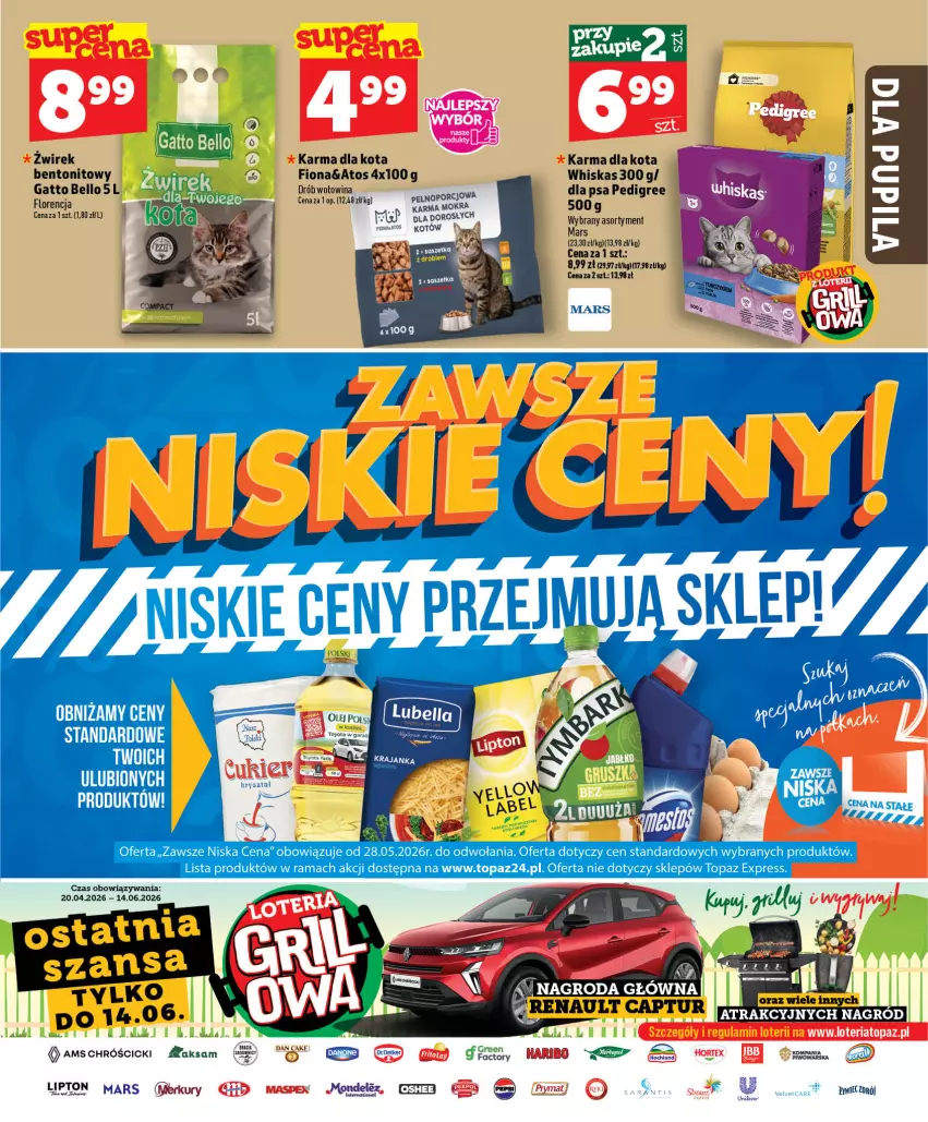 Gazetka promocyjna Topaz - Gazetka - ważna 11.06 do 17.06.2026 - strona 11 - produkty: Aksam, Bell, Dan Cake, Fa, Lipton, Mars, Pedigree, Por, Whiskas