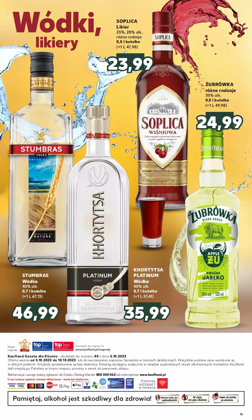 Gazetka promocyjna Kaufland - Barek Kauflandu - ważna 05.10 do 18.10.2023 - strona 16 - produkty: Likier, Mięta, Soplica, Wagi, Wódka