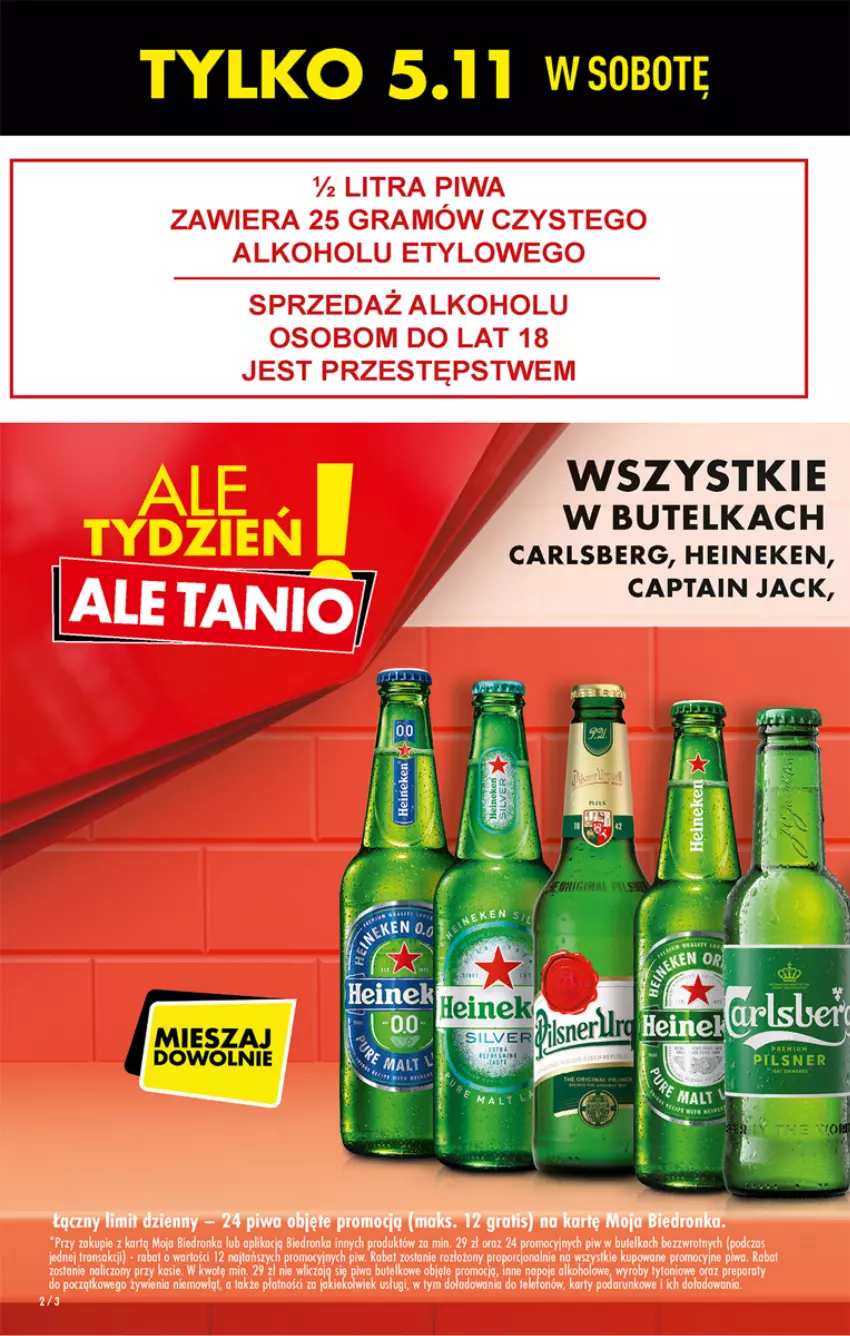 Gazetka promocyjna Biedronka - W tym tygodniu - ważna 03.11 do 09.11.2022 - strona 2 - produkty: Captain Jack, Carlsberg, Heineken