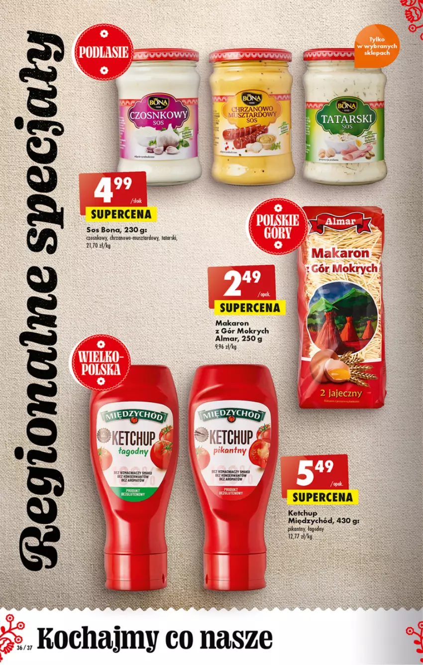 Gazetka promocyjna Biedronka - W tym tygodniu - ważna 03.11 do 09.11.2022 - strona 36 - produkty: Chrzan, Ketchup, Koc, Makaron, Mus, O nas, Sos