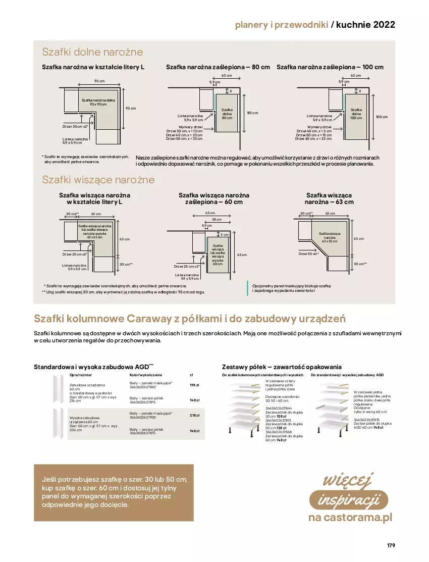 Gazetka promocyjna Castorama - Katalog kuchnie 2022 - ważna 01.04 do 31.12.2022 - strona 179 - produkty: Astor, Drzwi, Kasza, Listwa, Narożnik, Piekarnik, Półka, Por, Przewodnik, Rama, Regał, Sok, Szafka, Szafka wysoka, Uchwyty, Zlew, Zlewozmywak