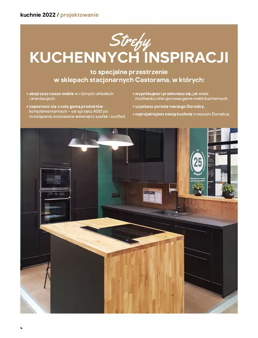 Gazetka promocyjna Castorama - Katalog kuchnie 2022 - ważna 01.04 do 31.12.2022 - strona 4 - produkty: Astor, Gra, Meble, Mięta, Okap, Piec, Piekarnik, Por, Rama, Stół, Szafka, Zlew