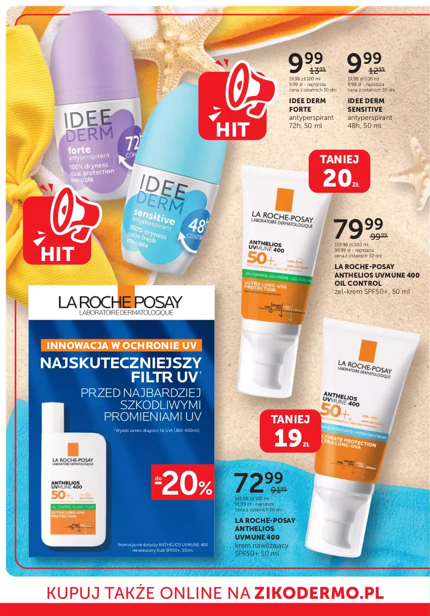 Gazetka promocyjna Ziko - Gazetka Ziko Dermo - ważna 18.04 do 01.05.2024 - strona 10 - produkty: Antyperspirant, Control, Fa, Helio, Krem nawilżający, La Roche-Posay, Sok