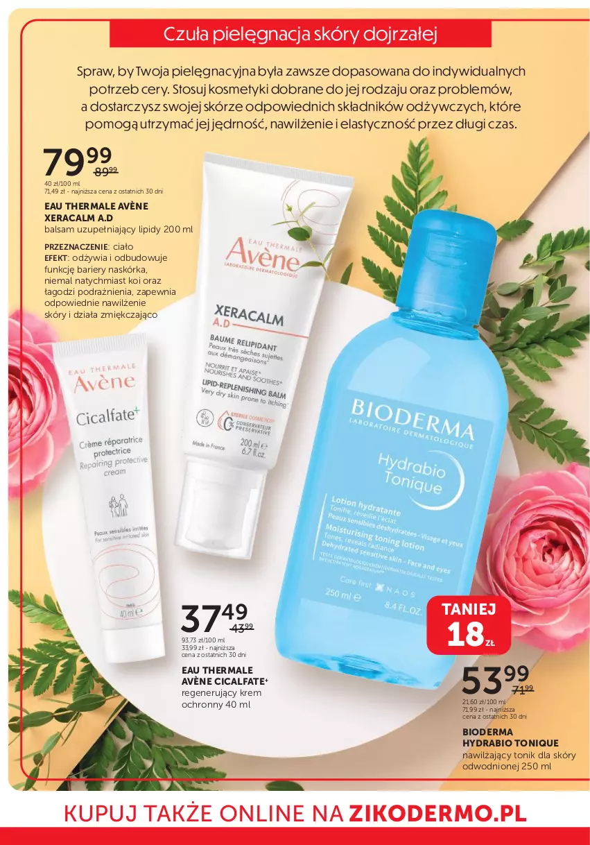 Gazetka promocyjna Ziko - Gazetka Ziko Dermo - ważna 18.04 do 01.05.2024 - strona 2 - produkty: Avène, Bioderma, Fa, Pielęgnacja skóry, Tonik, XeraCalm