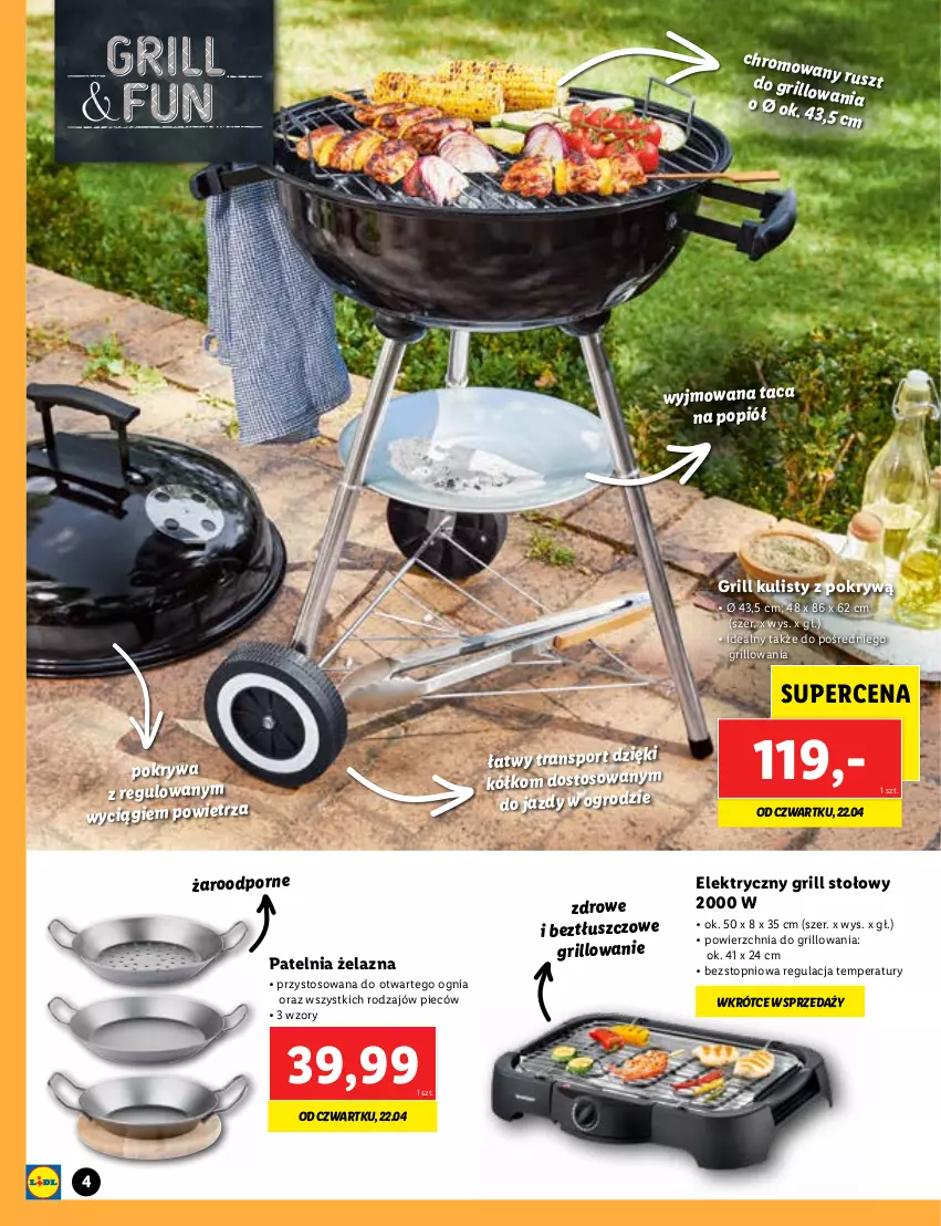 Gazetka promocyjna Lidl - OFERTA OD 22.04 DO WYCZERPANIA ZAPASÓW - ważna 22.04 do 02.05.2021 - strona 4 - produkty: Grill, Patelnia, Piec, Pokrywa, Por, Sport, Taca, Top, Tran