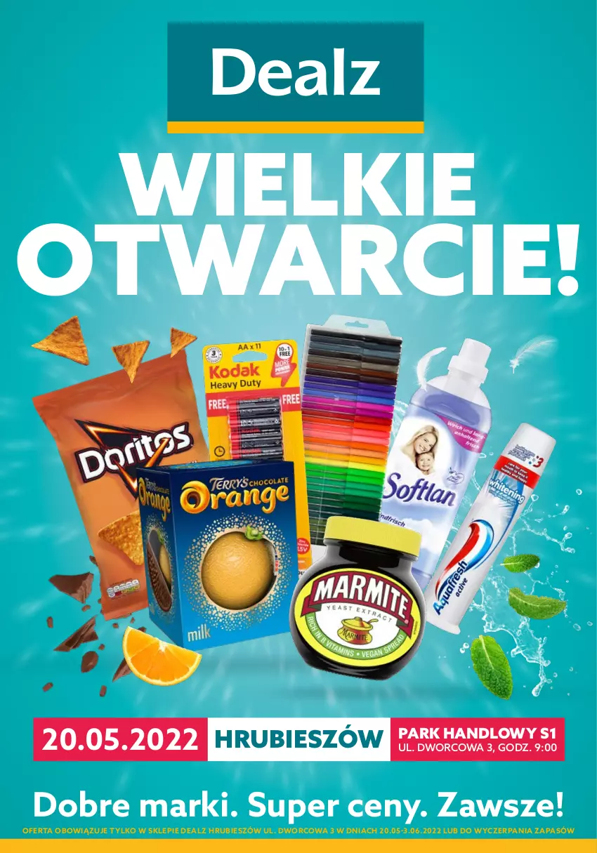 Gazetka promocyjna Dealz - WIELKIE OTWARCIE: 20.05.2022 🥳Hrubieszów, Park Handlowy S1 - ważna 20.05 do 03.06.2022 - strona 1