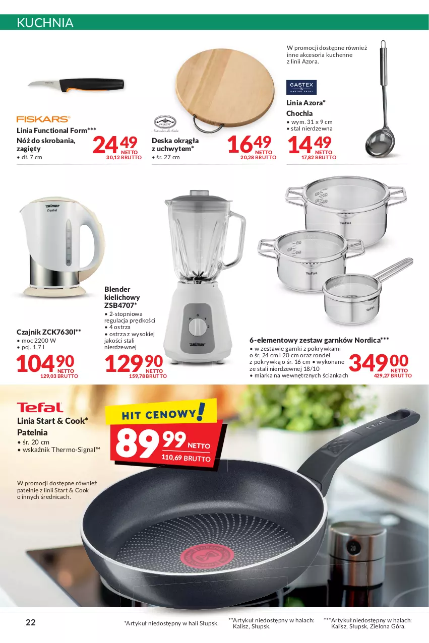 Gazetka promocyjna Makro - Najlepsze oferty - oferta z alkoholem - ważna 04.10 do 17.10.2022 - strona 22 - produkty: Blender, Czajnik, Kuchnia, Miarka, Nordica, Patelnia, Rondel, Sok, Top