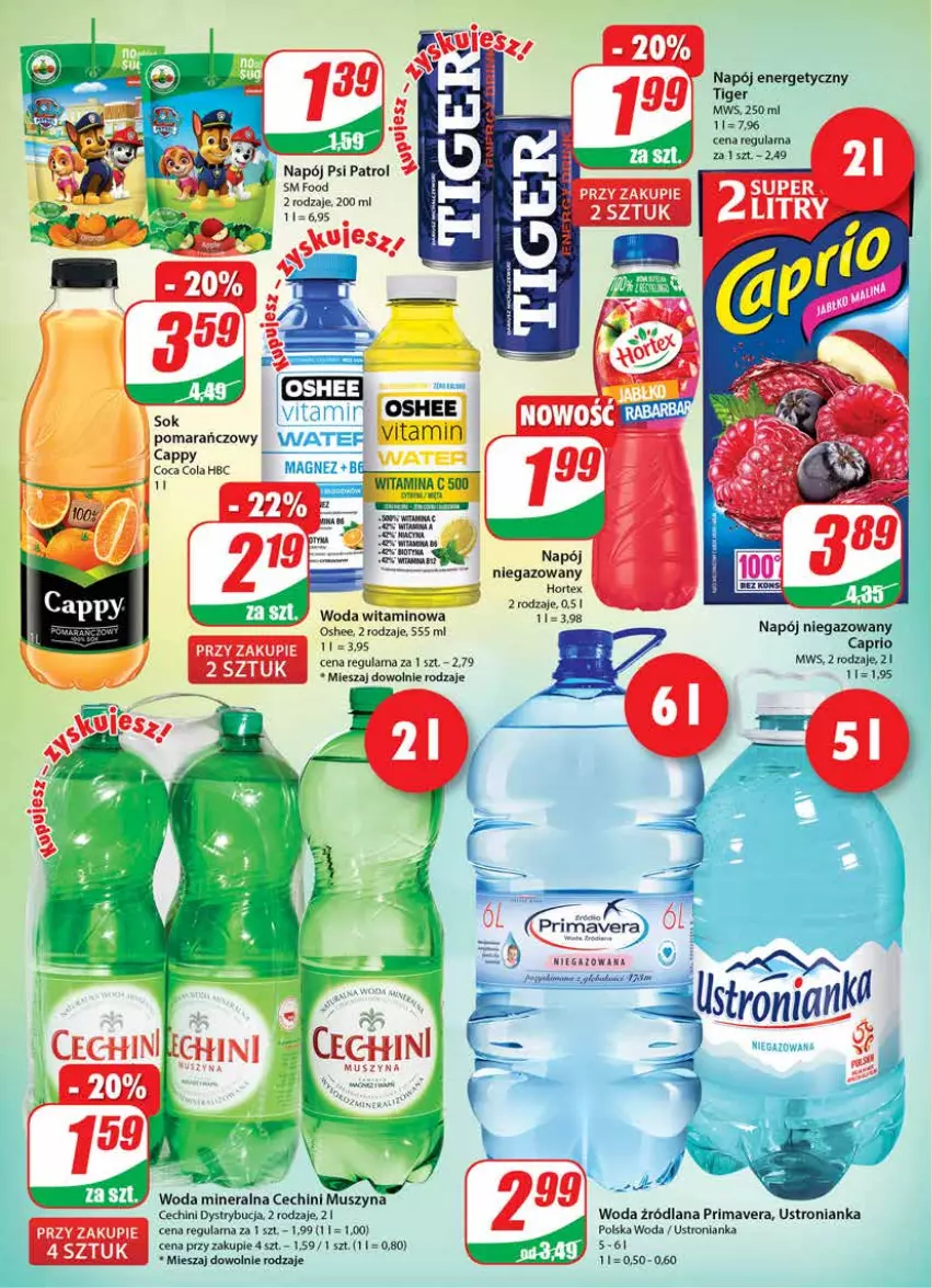 Gazetka promocyjna Dino - Gazetka - ważna 26.01 do 01.02.2022 - strona 2 - produkty: Cappy, Hortex, LANA, Magnez, Mus, Napój, Napój energetyczny, Napój niegazowany, Oshee, Prima, Primavera, Psi Patrol, Szyna, Tiger, Woda, Woda mineralna