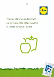 Gazetka promocyjna Lidl - Stanowisko dotyczące zrównoważonego zaopatrywania w świeże warzywa i owoce - Gazetka - ważna od 31.12 do 31.12.2030 - strona 1 - produkty: Warzywa, Warzywa i owoce, Owoce