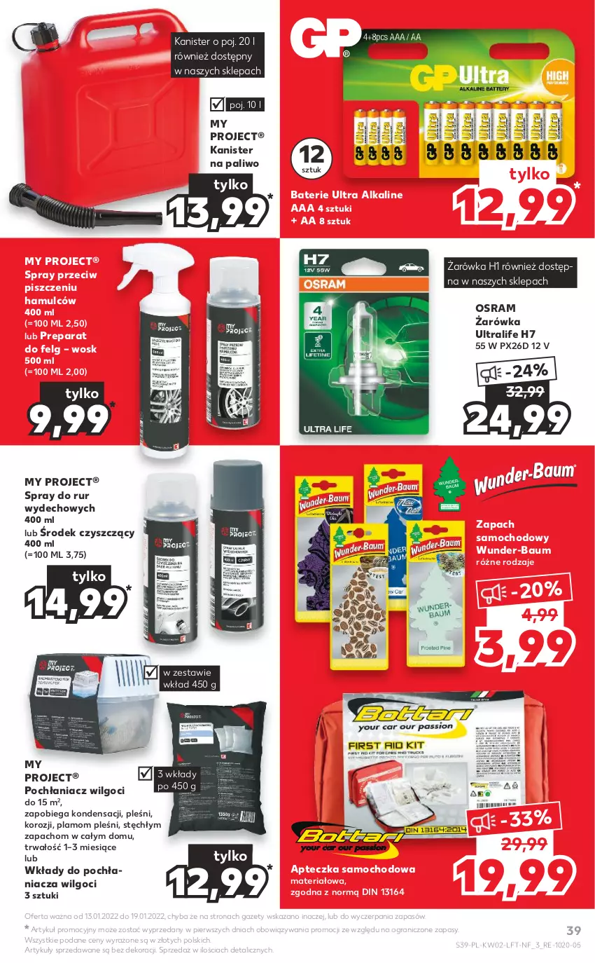 Gazetka promocyjna Kaufland - OFERTA TYGODNIA - ważna 13.01 do 19.01.2022 - strona 39 - produkty: Apteczka samochodowa, Gra, LG, Pochłaniacz wilgoci