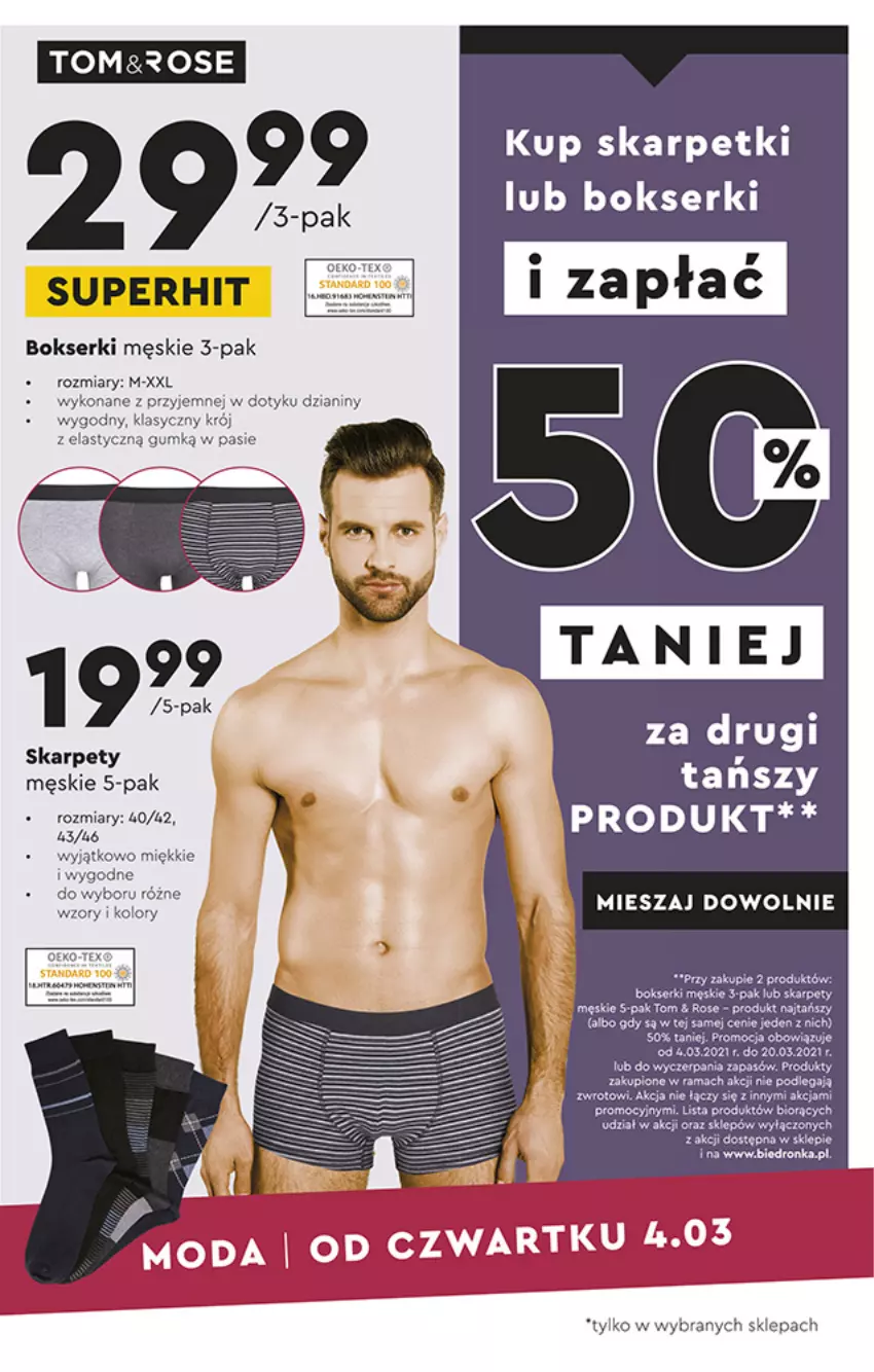 Gazetka promocyjna Biedronka - Okazje tygodnia - ważna 01.03 do 17.03.2021 - strona 21 - produkty: Bokserki, Dron, Karp, LG, Lion, Ser, Skarpetki