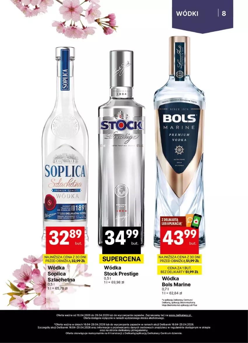 Gazetka promocyjna Delikatesy Centrum - Delibarek DC16-DC17 - ważna 16.04 do 29.04.2026 - strona 8 - produkty: Bols, Dron, Rama, Rum, Soplica, Stock, Tran, Wódka