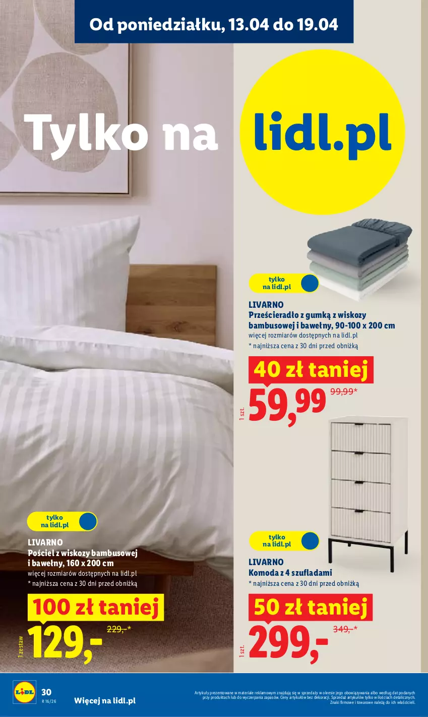 Gazetka promocyjna Lidl - Katalog ważny od 13.04 - ważna 13.04 do 18.04.2026 - strona 28 - produkty: Ivar, Komoda, Moda, Pościel, Prześcieradło