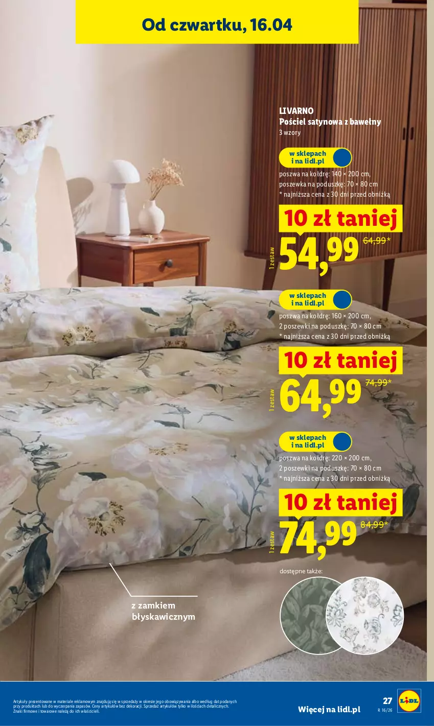 Gazetka promocyjna Lidl - Katalog ważny od 13.04 - ważna 13.04 do 18.04.2026 - strona 33 - produkty: Ivar, Pościel, Poszewka